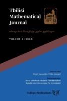 Tbilisi Mathematical Journal. Volume 1 (2008) - cover
