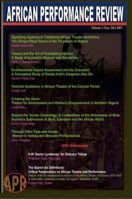 African Performance Review Vol 1 Nos 2&3 - cover