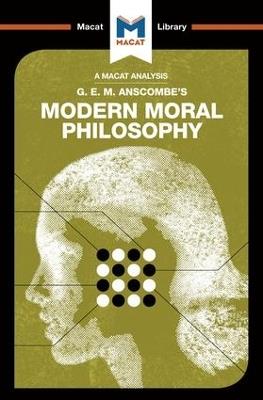 An Analysis of G.E.M. Anscombe's Modern Moral Philosophy - Jonny Blamey,Jon W. Thompson - cover