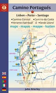 Camino Portugués Maps: Lisbon - Porto - Santiago / Camino Central, Camino de la Costa, Variente Espiritual & Senda Litoral