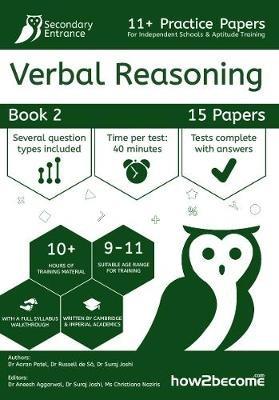 11+ Practice Papers For Independent Schools & Aptitude Training Verbal Reasoning Book 2 - Suraj Joshi - cover