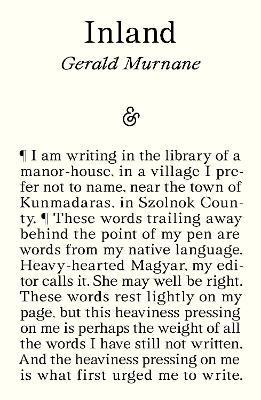 Inland - Gerald Murnane - cover