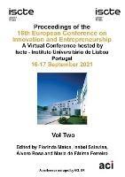 Libro in inglese ECIE 2021-Proceedings of the 16th European Conference on Innovation and Entrepreneurship VOL 2 