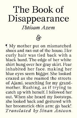The Book of Disappearance - Ibtisam Azem - cover