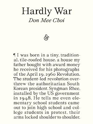 Hardly War - Don Mee Choi - cover