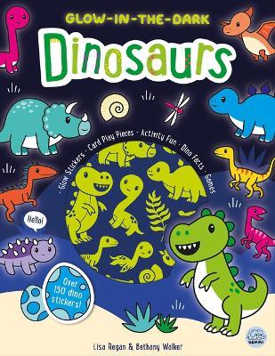 Glow-In-The-Dark Dinosaurs Sticker Activity Book - Lisa Regan - cover