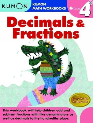 Kumon Grade 4 Decimals & Fractions - cover