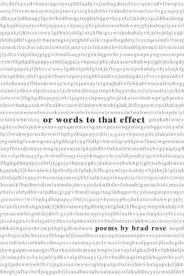 or words to that effect - Brad Rose - cover