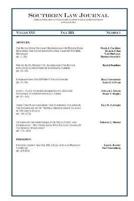 Southern Law Journal Fall 2021 - cover