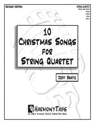 10 Christmas Songs for String Quartet: Second Edition - Jeff Bratz - cover
