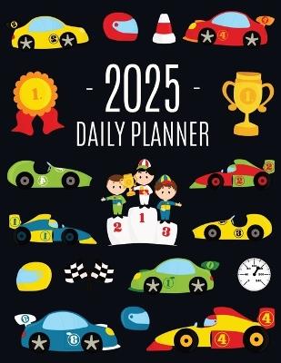 Race Car Planner 2025: For All Your Weekly Appointments! 12 Months Daily Organizer with Cool Automobiles (January-December) - Pimpom Pretty Press - cover