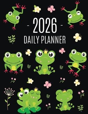 Frog Planner 2026: Funny Amphibian Monthly Agenda January-December Organizer (12 Months) Cute Green Water Animal Scheduler - Pimpom Pretty Press - cover