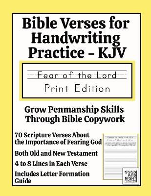 Bible Verses for Handwriting Practice - KJV - Good And Right Publishing,Laura E Snider - cover