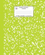 Marbled Composition Notebook: Green Marble Wide Ruled Paper Subject Book