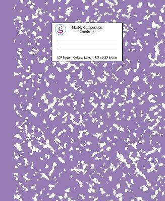 Marble Composition Notebook College Ruled: Lavender Marble Notebooks, School Supplies, Notebooks for School - Young Dreamers Press - cover