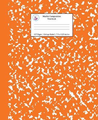 Marble Composition Notebook College Ruled: Pumpkin Marble Notebooks, School Supplies, Notebooks for School - Young Dreamers Press - cover