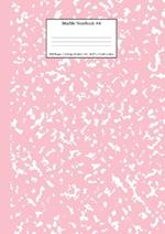 Marble Notebook A4: Pink Marble College Ruled Journal