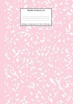 Marble Notebook A4: Pastel Pink College Ruled Journal