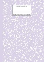 Marble Notebook A4: Lilac Purple College Ruled Journal