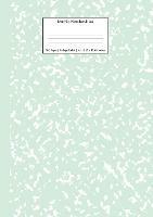 Marble Notebook A4: Mint Green College Ruled Journal