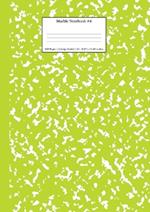 Marble Notebook A4: Green Marble College Ruled Journal