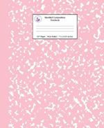 Marbled Composition Notebook: Pink Marble Wide Ruled Paper Subject Book