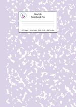 Marble Notebook A5: Lilac Purple Marble Wide Ruled Journal