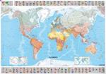 Il mondo 1:28.500.000. Carta plastificata