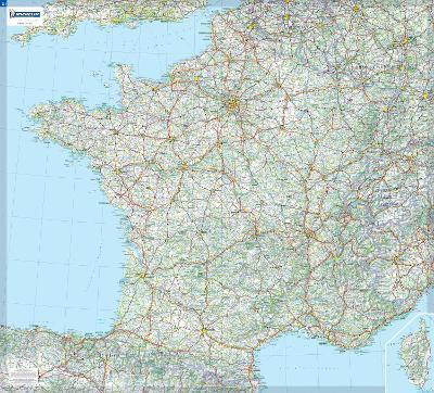France - Michelin rolled & tubed wall map Encapsulated: Wall Map - Michelin - cover