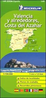 Valencia y alrededores, Costa del Azahar 1:150.000. Ediz. multilingue
