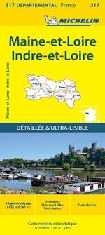 Indre-et-Loire Maine-et-Loire - Michelin Local Map 317: Map
