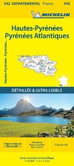 Hautes-Pyrénées Pyrénées-Atlantiques - Michelin Local Map 342: Map