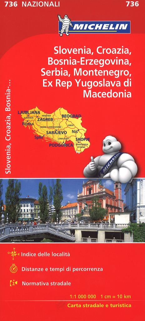Slovenia Croazia Bosnia 1:1.000.000 - copertina