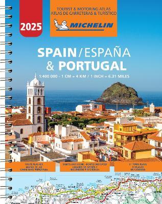 Spain & Portugal 2025 - Tourist and Motoring Atlas (A4-Spiral) - Michelin - cover