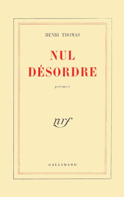 Nul désordre