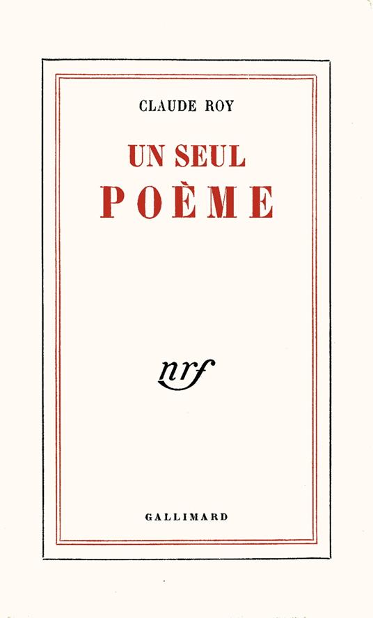 Un seul poème