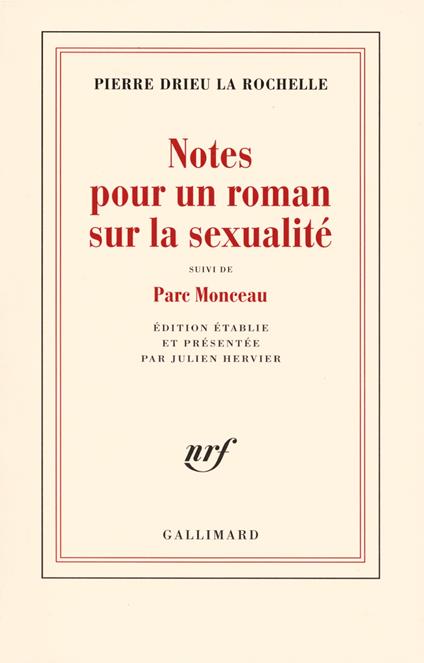 Notes pour un roman sur la sexualité / Parc Monceau