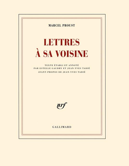Lettres à sa voisine