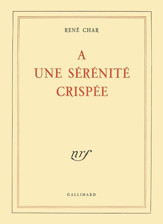 À une sérénité crispée