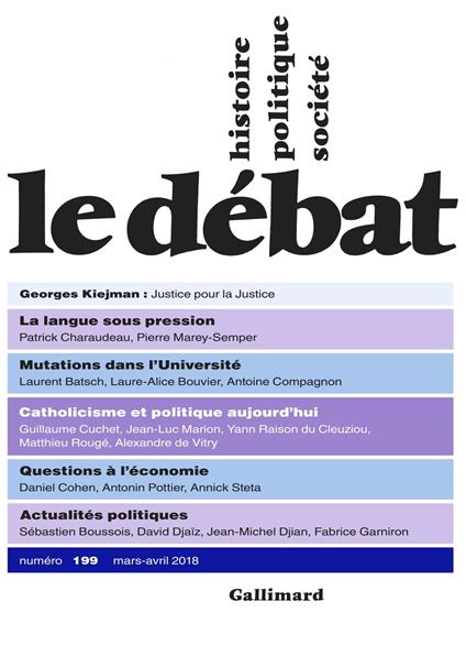 Le Débat N° 199 (mars - avril 2018)