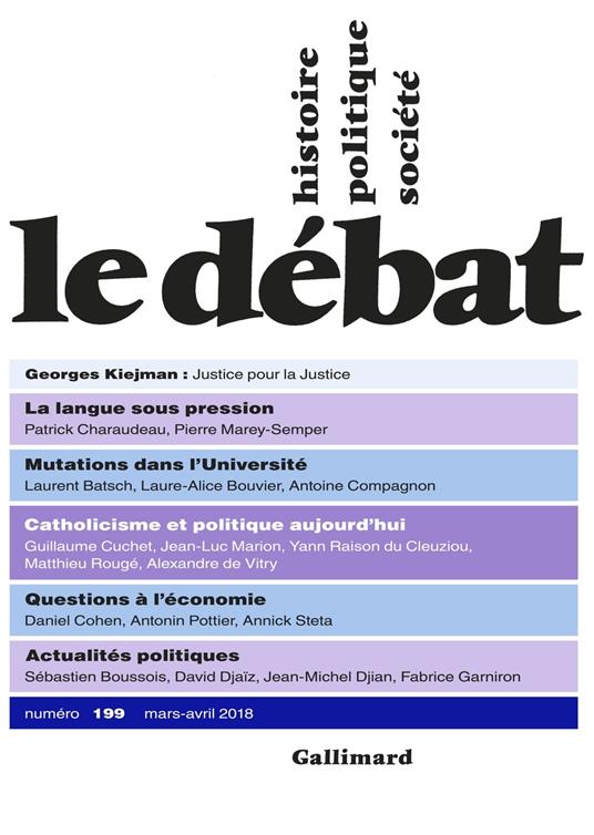 Le Débat N° 199 (mars - avril 2018)