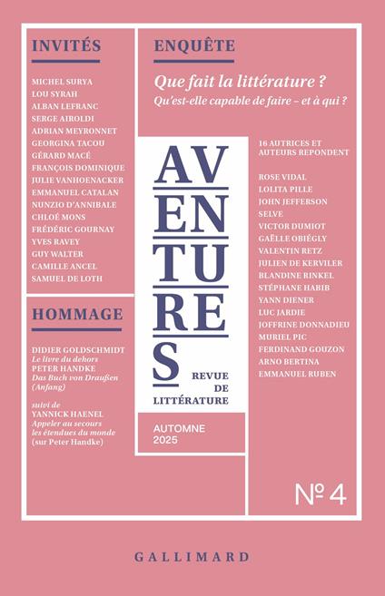 Revue Aventures n°4 (automne 2025)