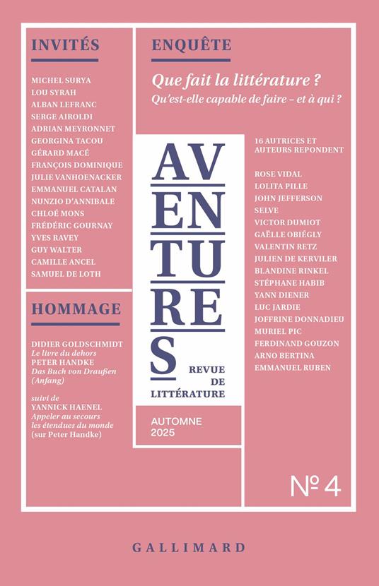 Revue Aventures n°4 (automne 2025)