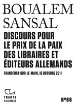 Tracts (N°66) - Discours pour le Prix de la paix des libraires et éditeurs allemands