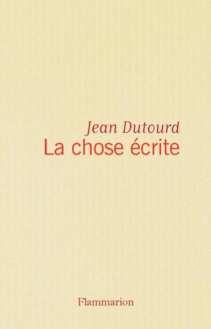 La chose écrite