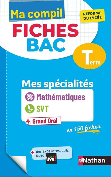 Mes spécialités Mathématiques / SVT (Sciences de la vie et de la Terre) - Ma Compil fiches BAC Term - Bac 2026 - EPUB