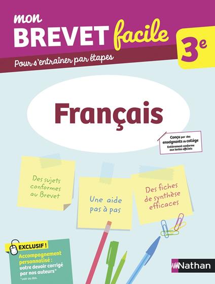 Français 3e - Mon Brevet facile - Préparation à l'épreuve du Brevet 2026 - EPUB