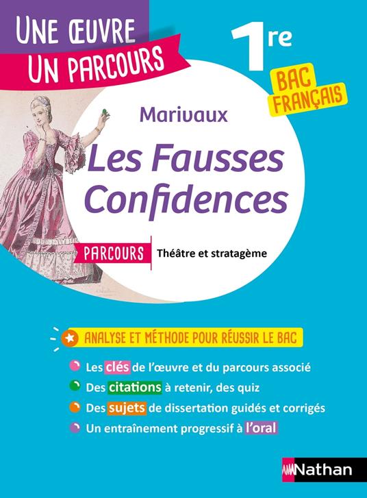 Analyse et étude de l'oeuvre - Les Fausses Confidences de Marivaux - Réussir son BAC Français 1re - Parcours associé Théâtre et stratagème - Une oeuvre, un parcours