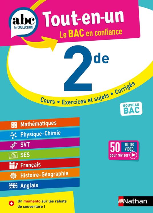 ABC Tout en un 2de - Toutes les matières Seconde 2025-2026 - Mathématiques, Physique-Chimie, SVT, SES, Français, Histoire-Géographie, Anglais - EPUB