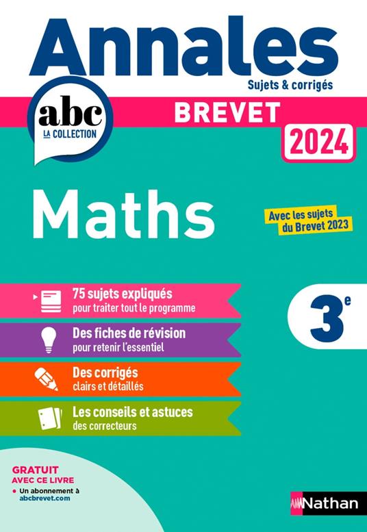Annales Brevet 2024 Maths - Corrigé